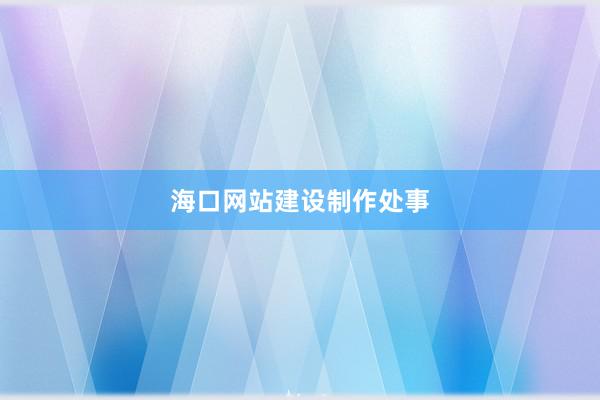 海口网站建设制作处事